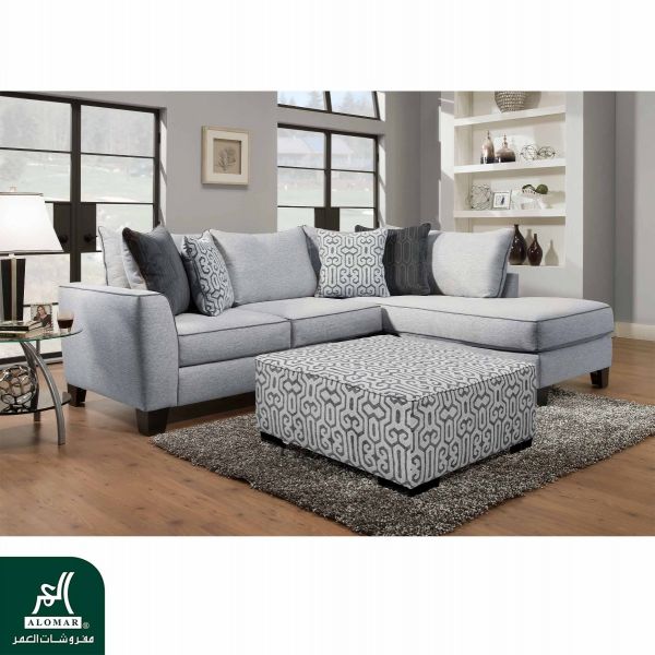 Sectional Sofa Set 2pcs With Ottoman M